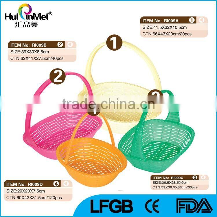 Multi Size Plastc Fruit Gift Basket with Handle