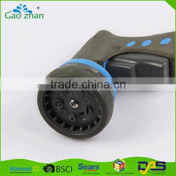 2016 plastic 9 function Euro standard fitting hand car wash gun
