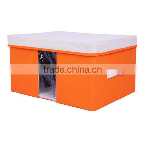 handheld home office Storage box with display window-orange L size