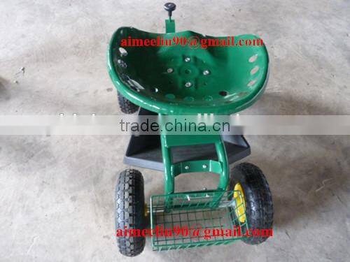 rolling garden seat cart