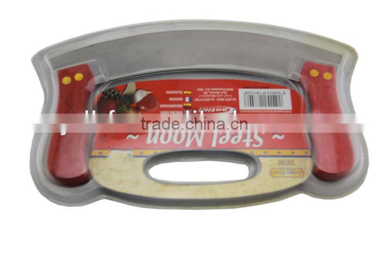 K078/DB Cheese knife with double blade, stainless steel cheese cutting tool