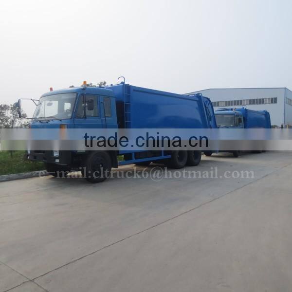300hp DONGFENG 6*4 Refuse Compactor Truck 16 m3