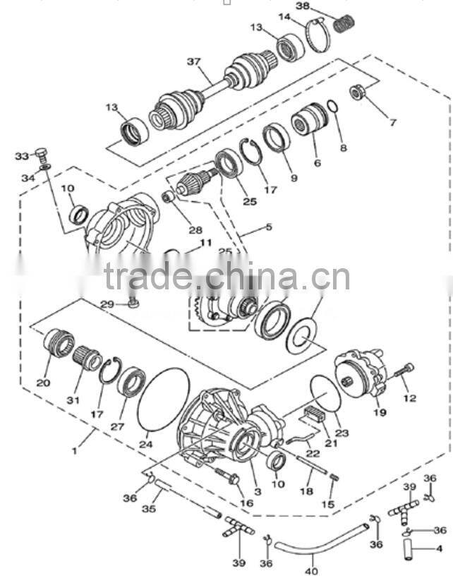 ATV Front Axle Assembly,Used on HISUN, HS500,HS600,HS700 ATV