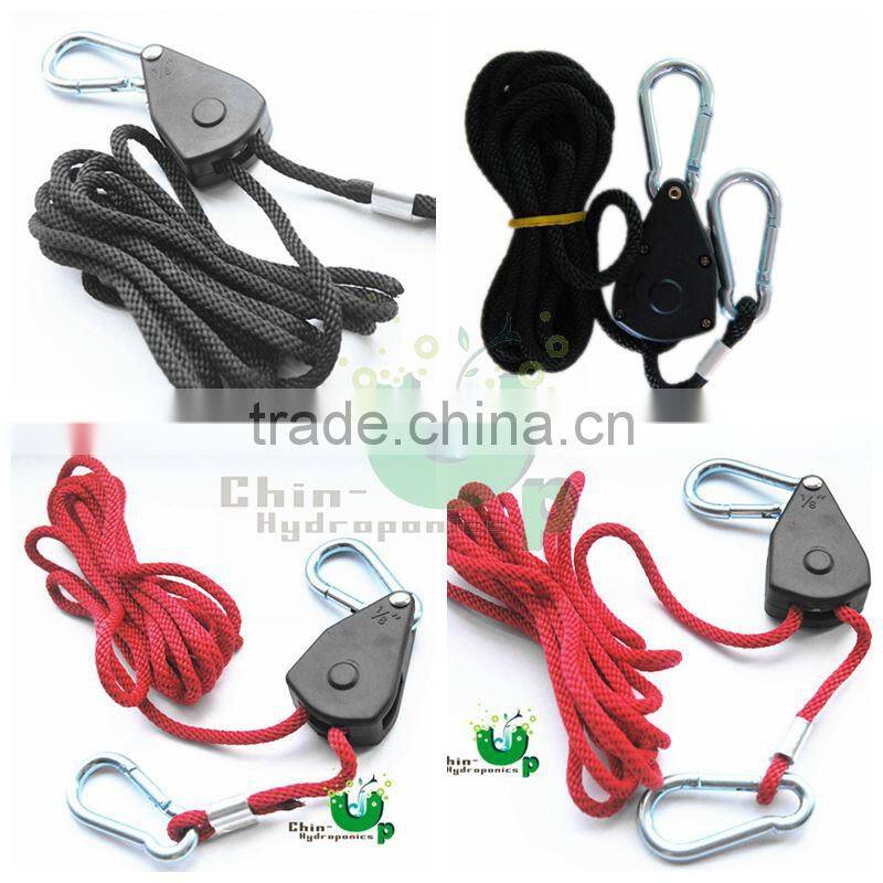 2016 greenhouse 1/8 and 1/4 lights hanger/garden rope ratchet/attractive design hydroponics equipment