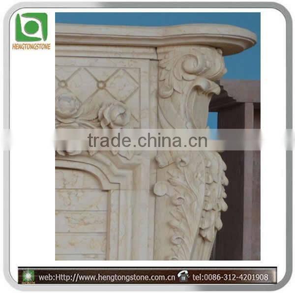 Quyang factory fireplace mantel marble