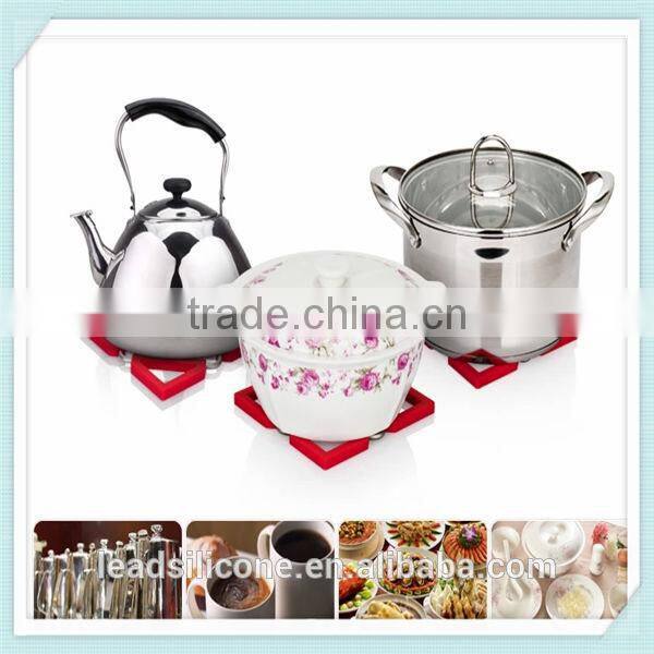 Chinese supplier silicone pot coaster,tea cup coaster,silicone cup coaster