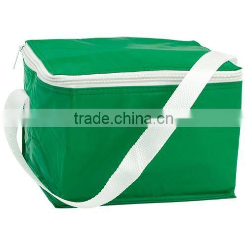 6 cans PVC foldable cooler bag with handle for promtional