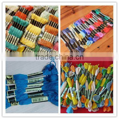 Wholesale good quality 100% cotton cross stitch thread 447 colors cross stitch materials embroidery thread