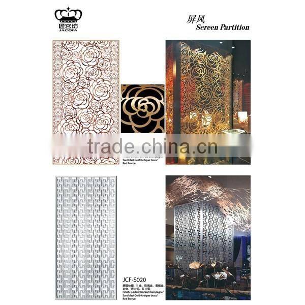 2015 Fashion Design Stainless Steel Sliding Room Divider