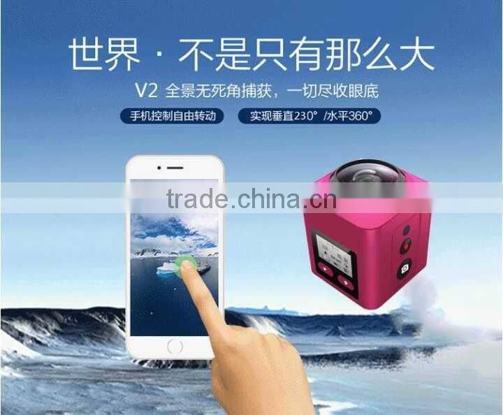 2016 New Unique Design HD Cube Mini 360 Degree Full View Sports Camera Wifi Mini Camera Waterproof 1080P Sports Camera