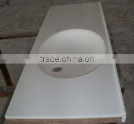 100% acrylic solid surface colorful corian made bathroom vanity