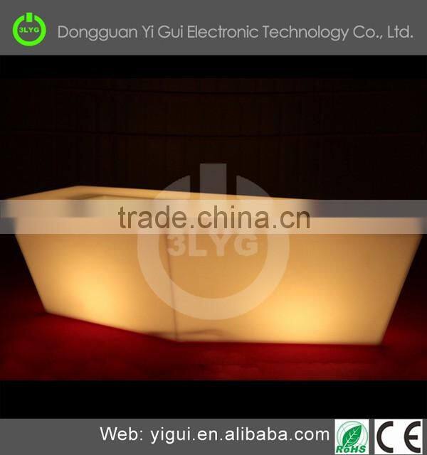LED Outdoor solar round bar table for wedding, party