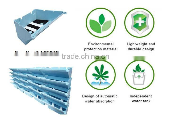 Alibaba China supplier Self watering hydroponic grow systems vertical Green Wall Gardening pots sol y206
