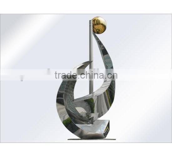 polished stainless steel dolphin statue sculpture