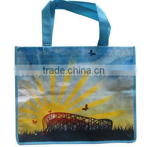4C filming printing shopping bag with metal circle