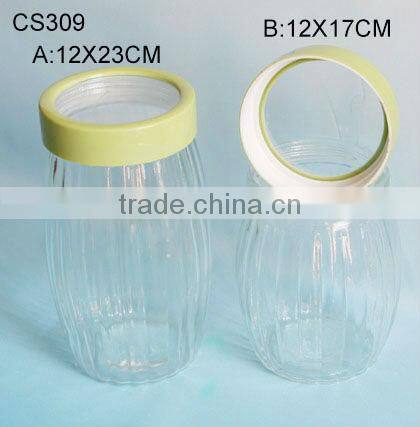2016 cheap wholesale clear voal glass jar with skylight lid
