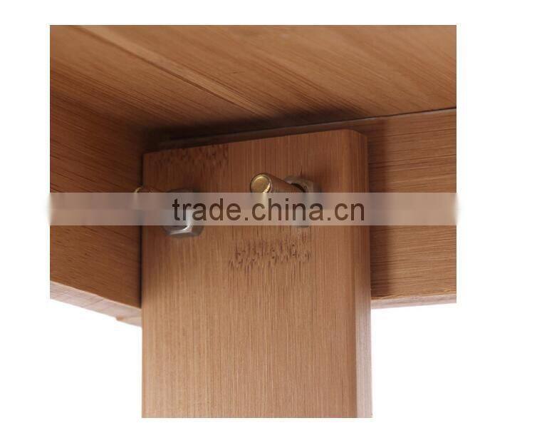 2 Tier Natural Bamboo Shoe Rack for home decoration