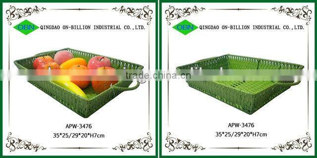Hot sell colorful woven paper tray woven paper fruit basket peach basket