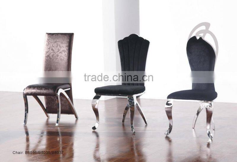 B8035 cheap stainless steel restaurant dining table and chair furniture