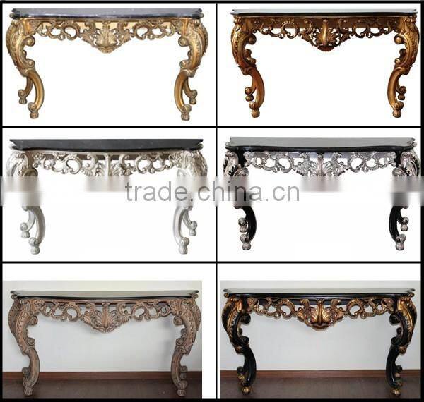 Hallway Furniture Console Table With Marble Top For Hotel Decoration