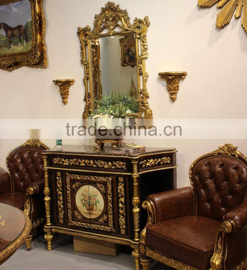 Interior solid wood decorative vanity cabinet