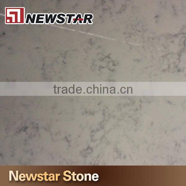 Engineered stone dense marble grey vein white quartz