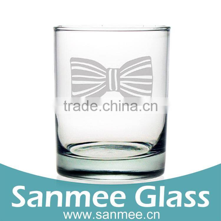 Girls Glass Cup Gift Set Pretty Bow Ties Logo Decal Rocks Glass