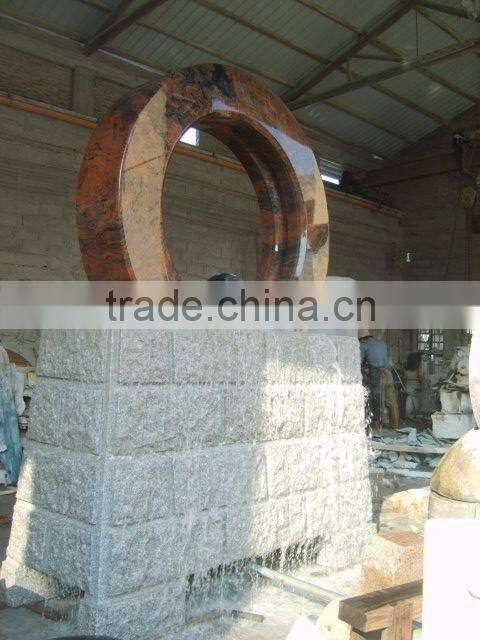 Outdoor stone water fountain