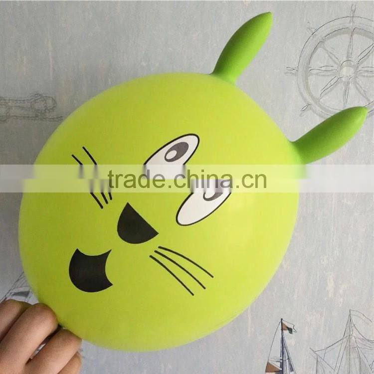 wholesale custom 100% natural printed latex balloon rabbit shape balloon