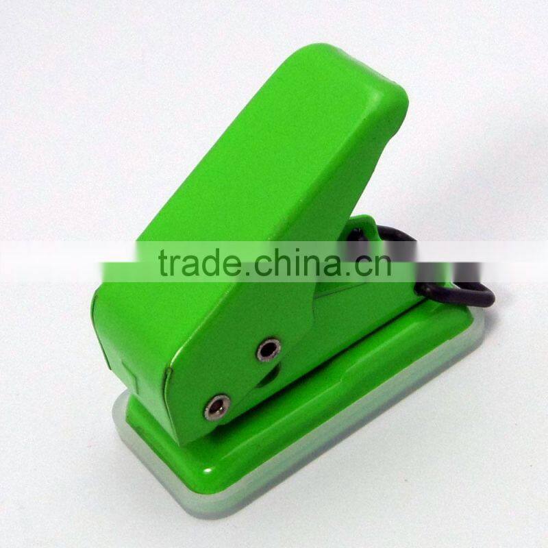 Portable office metal mini paper hole punch