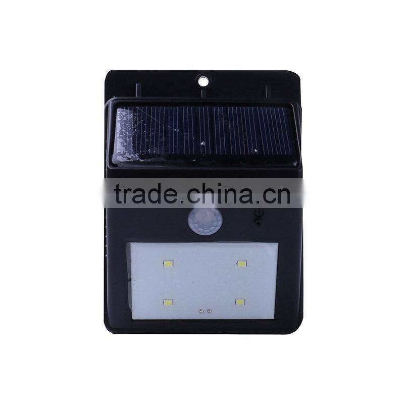 T0c20 4 LED Waterproof Outdoor solar motion sensor wall light Light for Patio, Deck, Yard, Garden with Auto On/Off