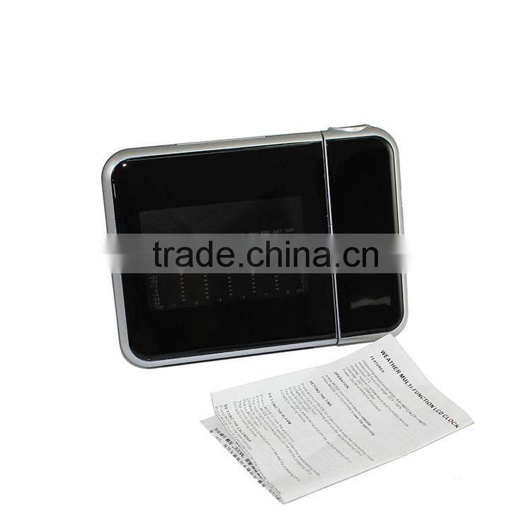 Digital LCD LED Projector Alarm Clock Weather Station Colorful Projecting Indoor