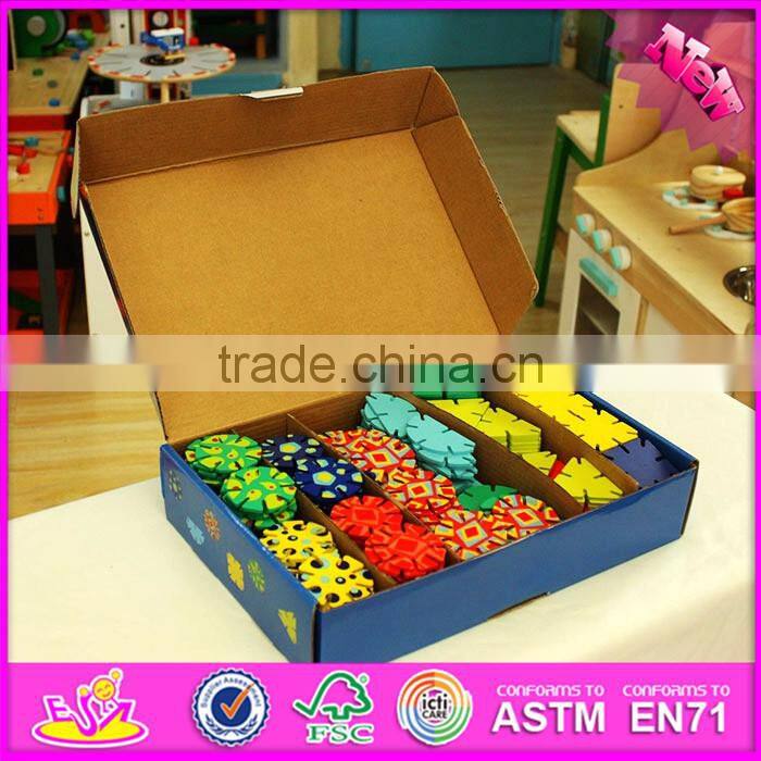 2016 new design children wooden splicing toy, wholesale fashion kids wooden splicing toy W03B055