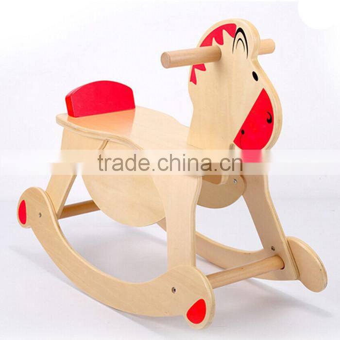 2016 new fashion baby wooden outdoor spring rocking horse W16D086