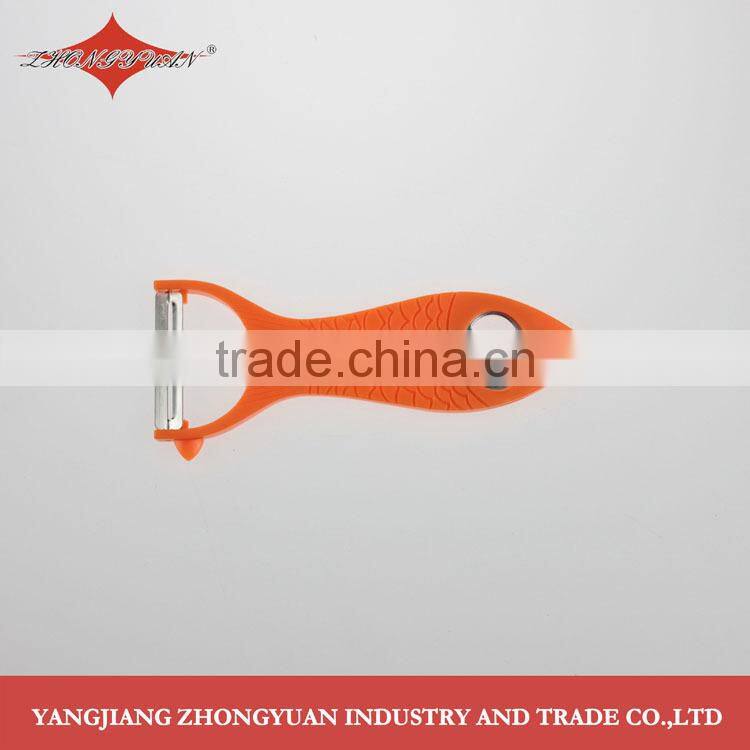 Multipurpose peeler with fish-shaped ABS handle
