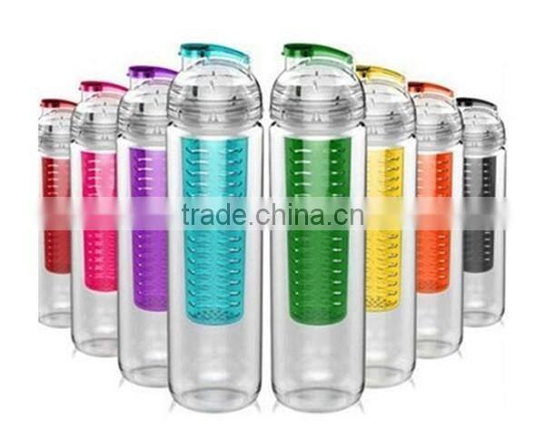 Tritan Plastic BPA Free Fruit Infuser Water Bottle 700ml