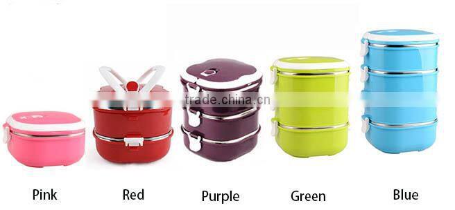 Multi-layer stainless steel thermal insulated lunch box tiffin box / Food Storage Containers