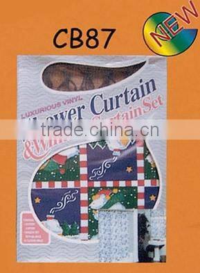 2pcs Plastic shower curtains