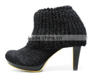 Knit Boots Silk Mohair Short Boots