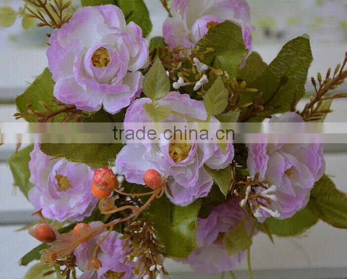 Hot sell plastic artificial flowers,artificial flower bunch