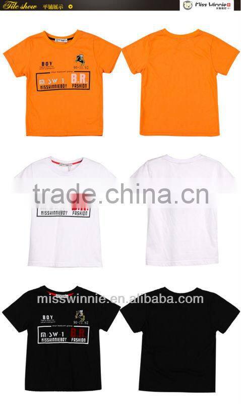 black fashion summer wear kids T-shirt