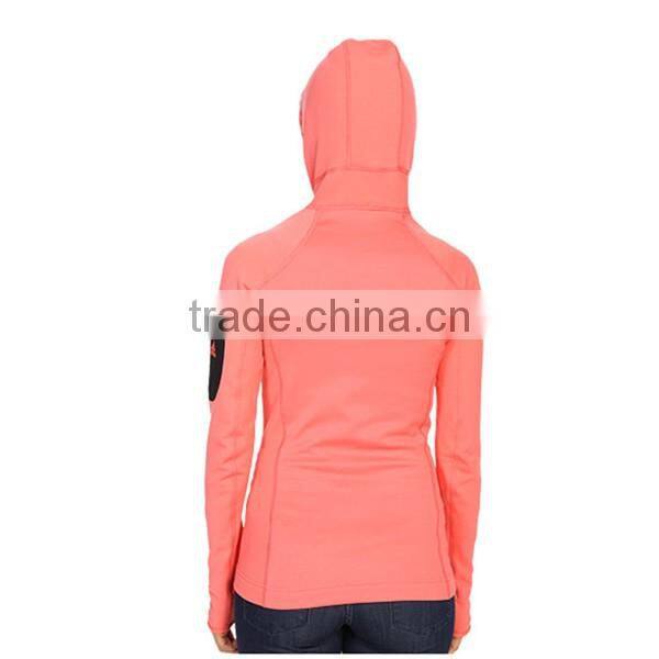 women fitness sportswear gym wear knitted running jacket with thumb hole