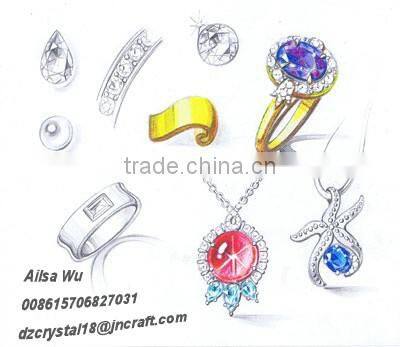 Garment Glass Sew On Beading Accessory Glass Material Opal Fancy Stone With Claw