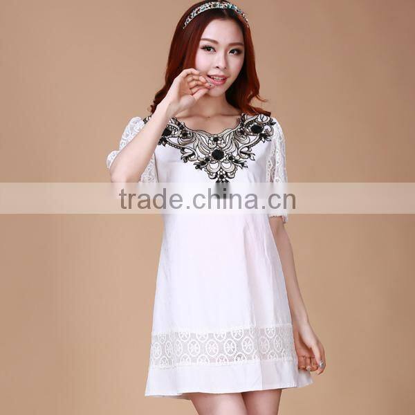 2014 new arrival Maternity summer dress pregnant dress LACE dress