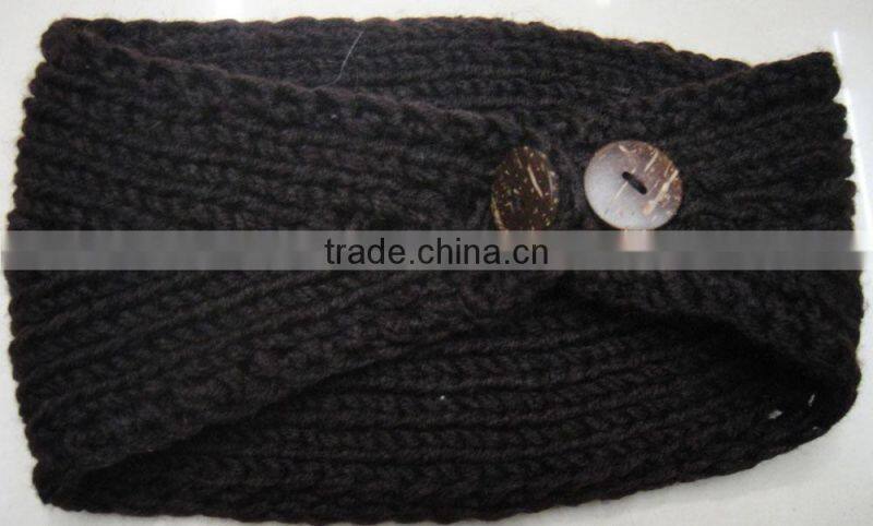 Fashion new Hot knitted acrylic designer jewelry headband for winter