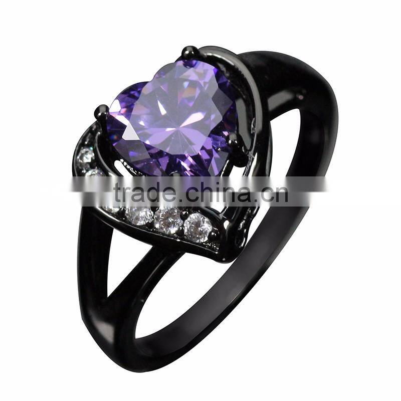 Cheap wholesale s925 silver heart design opal couple ring for Valentine's Day