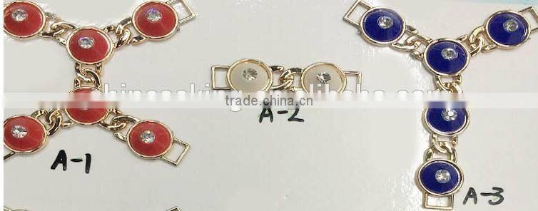 fashion stone decorations chains for shoes garments