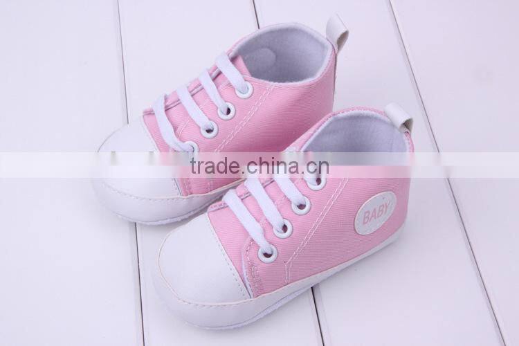 2014 new baby product boys brown cotton baby canvas shoe newborn shoes for boys prewalking