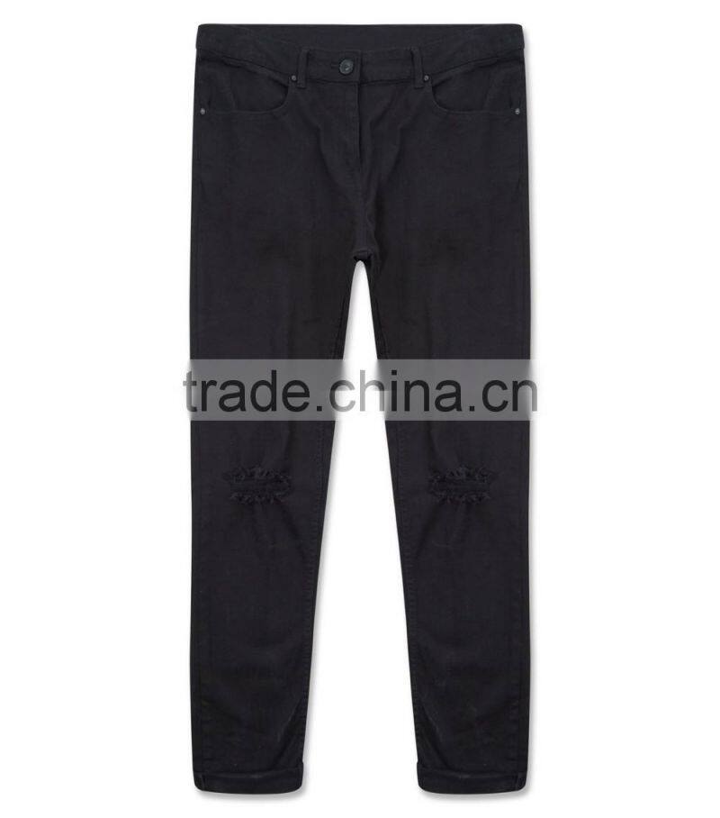 man black ripped knee denim skinny jeans