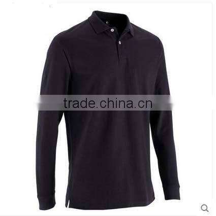 2015 high quality fashionable man golf polo long sleeves breathable dry fit material